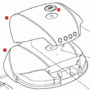 Givi Ersatzteil Kofferdeckel Z46CNM mit Cover schwarz für V46