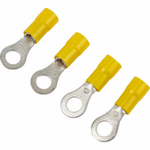 Hi-Q Tools 4er Ringösenset M6 für Batteriepole gelb für 4-6 mm²