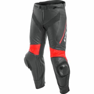 Dainese Delta 3 Lederhose schwarz/schwarz/neonrot 56 (XL) Herren