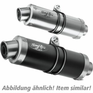 Hashiru Auspuff ST05 rund Paar silber für Kawa Z 1000 /SX 2010-2013