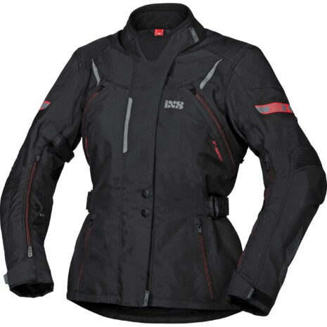 IXS Tour Liz-ST Damen Textiljacke schwarz/rot XS Damen