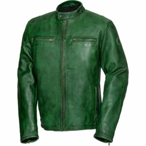 Spirit Motors Retro-Style Lederjacke 5.0 grün M Herren