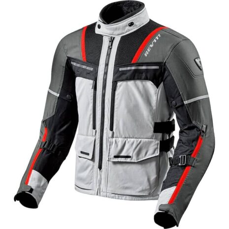 REV'IT! Offtrack Textiljacke silber/rot M Herren