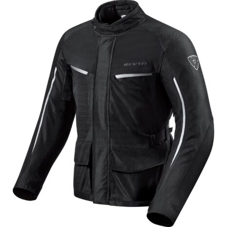 REV'IT! Voltiac 2 Textiljacke schwarz/silber 4XL Herren