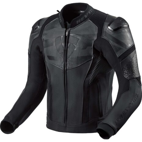 REV'IT! Hyperspeed Air Lederjacke schwarz/grau 50 Herren