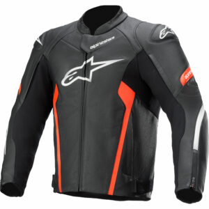 Alpinestars Faster V2 Lederjacke fluo-rot 52 Herren