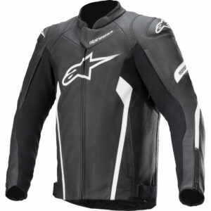 Alpinestars Faster V2 Lederjacke schwarz/weiß 52 Herren