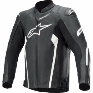 Alpinestars Faster V2 Lederjacke schwarz/weiß 58 Herren