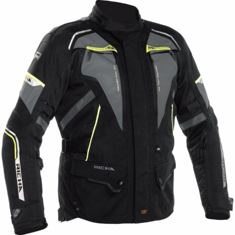 Richa Infinity 2 Flare Textiljacke grau/neon-gelb 6XL Herren