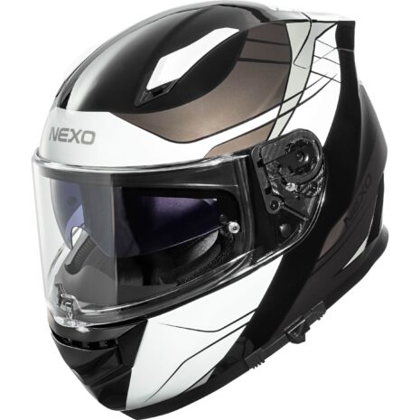 Nexo Integralhelm Fiberglas Sport III Silber Dekor XXL