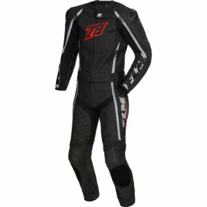 FLM Sports Lederkombi Assen 2-tlg. schwarz/rot 56 Herren