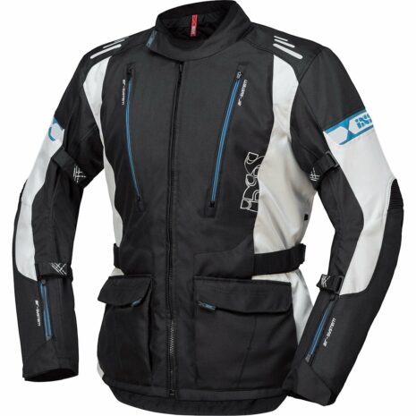 IXS Lorin-ST Textiljacke schwarz/hellgrau/blau XL Herren