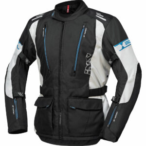 IXS Lorin-ST Textiljacke schwarz/hellgrau/blau M Herren