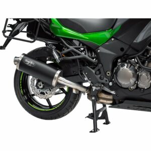 Hashiru Auspuff ST05 oval schwarz für Kawa KLZ 1000 Versys 2019-