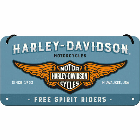 Nostalgic-Art Hängeschild 10 x 20 Harley-Davidson "Logo Blue"
