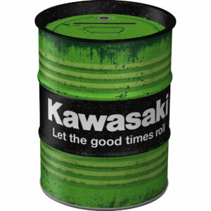 Nostalgic-Art Spardose Ölfass "Kawasaki - Let The Good Times Roll"