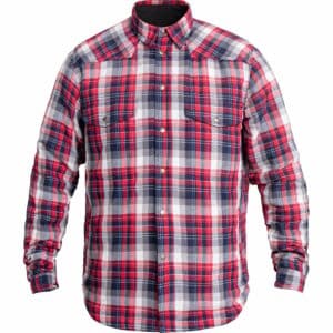 John Doe Motoshirt Hemd rot/blau/weiß L Herren