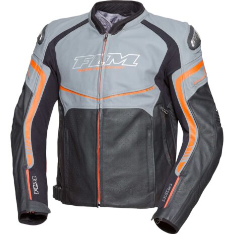 FLM Laguna Seca Lederkombijacke schwarz/orange 52 Herren