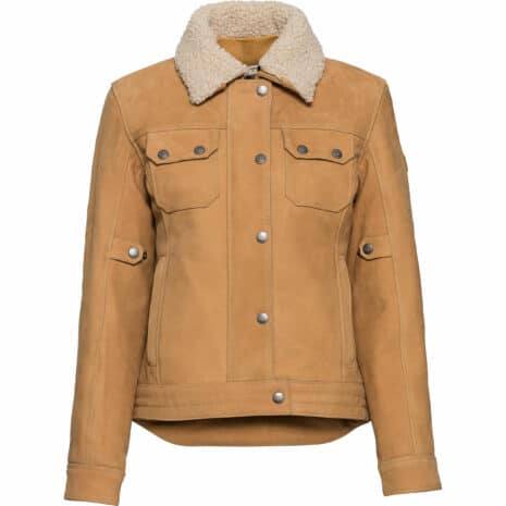 Spirit Motors Brave Ebony Damen Lederjacke beige S Damen