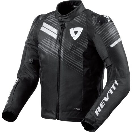 REV'IT! Apex H2O Textiljacke schwarz/weiß L Herren