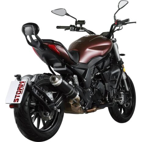 Hashiru Auspuff ST05 rund schwarz für Benelli 502C Euro 4