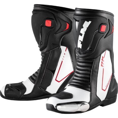 FLM Brooklands Motorradstiefel lang weiß 45 Herren