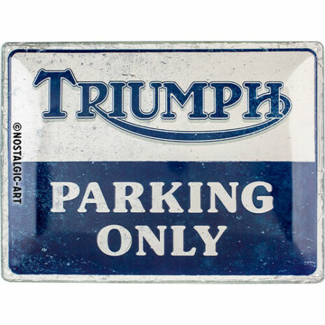 Nostalgic-Art Blechschild 30 x 40 cm Triumph - Parking Only