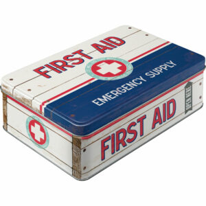 Nostalgic-Art Vorratsdose Flach First Aid Blue - Emergency Supply