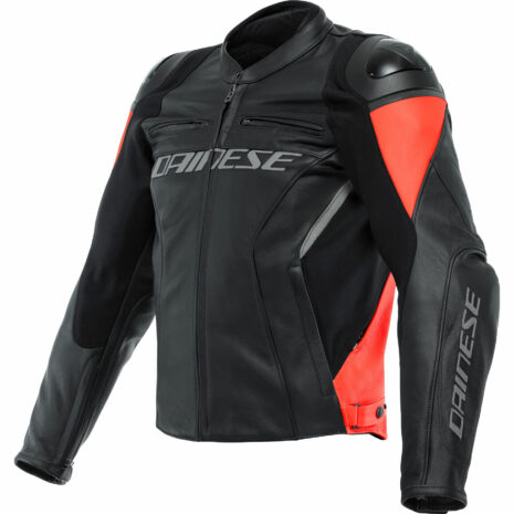 Dainese Racing 4 Lederkombijacke schwarz/fluorot 58 Herren