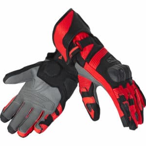 Rebelhorn Fighter Lederhandschuh schwarz/rot S Herren