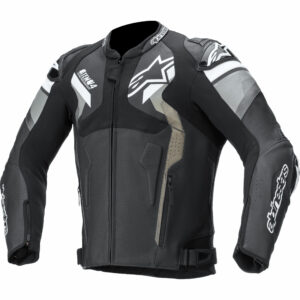 Alpinestars Atem V4 Lederjacke schwarz/grau/weiß 52 Herren