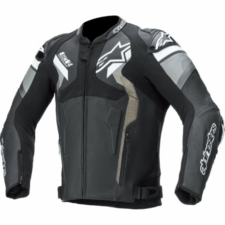 Alpinestars Atem V4 Lederjacke schwarz/grau/weiß 48 Herren