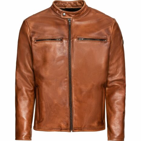 Spirit Motors Retro-Style Lederjacke 5.0 braun M Herren