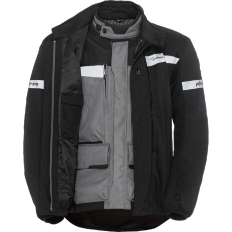 Pharao Tura WP Adv. Textil-/Lederjacke grau/schwarz XL Herren