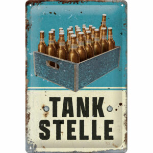Nostalgic-Art Blechschild 20 x 30 cm "Tankstelle Bier"